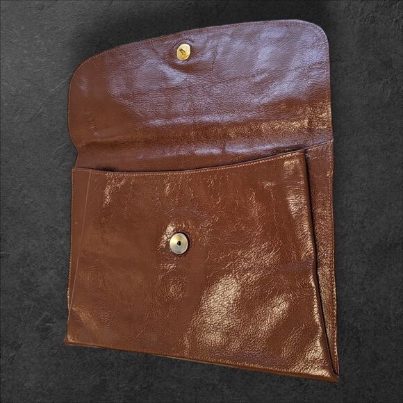 BERGDORF GOODMAN NEW YORK QUALITY Designer PORTFOLIO Leather Document Bag FRANCE - Picture 3 of 10